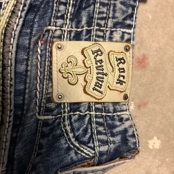 Rock Revival Distressed Blue Men's Jeans